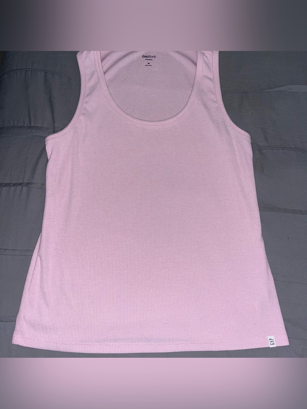 GapBody Women's Pink Ribbed Scoop Tank